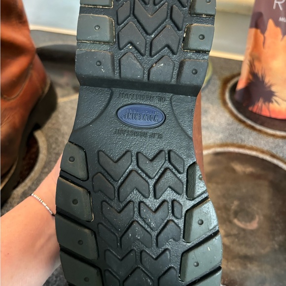 Wolverine  Mens Brown Leather Soft Toe Work Boot Oil Slip Resistant Since 1883 - Picture 7 of 11